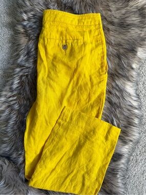 Banana Republic Bright Yellow Casual Linen Pants
